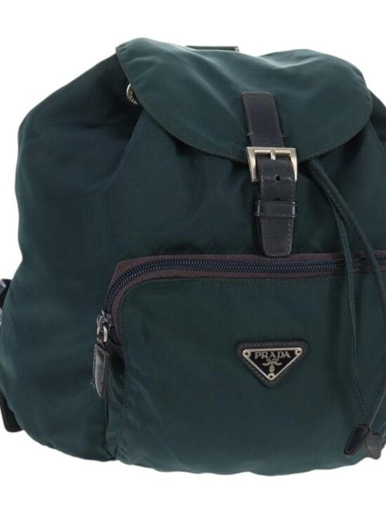 PRADA Backpack Nylon Blue Silver Auth 157773 main image 14